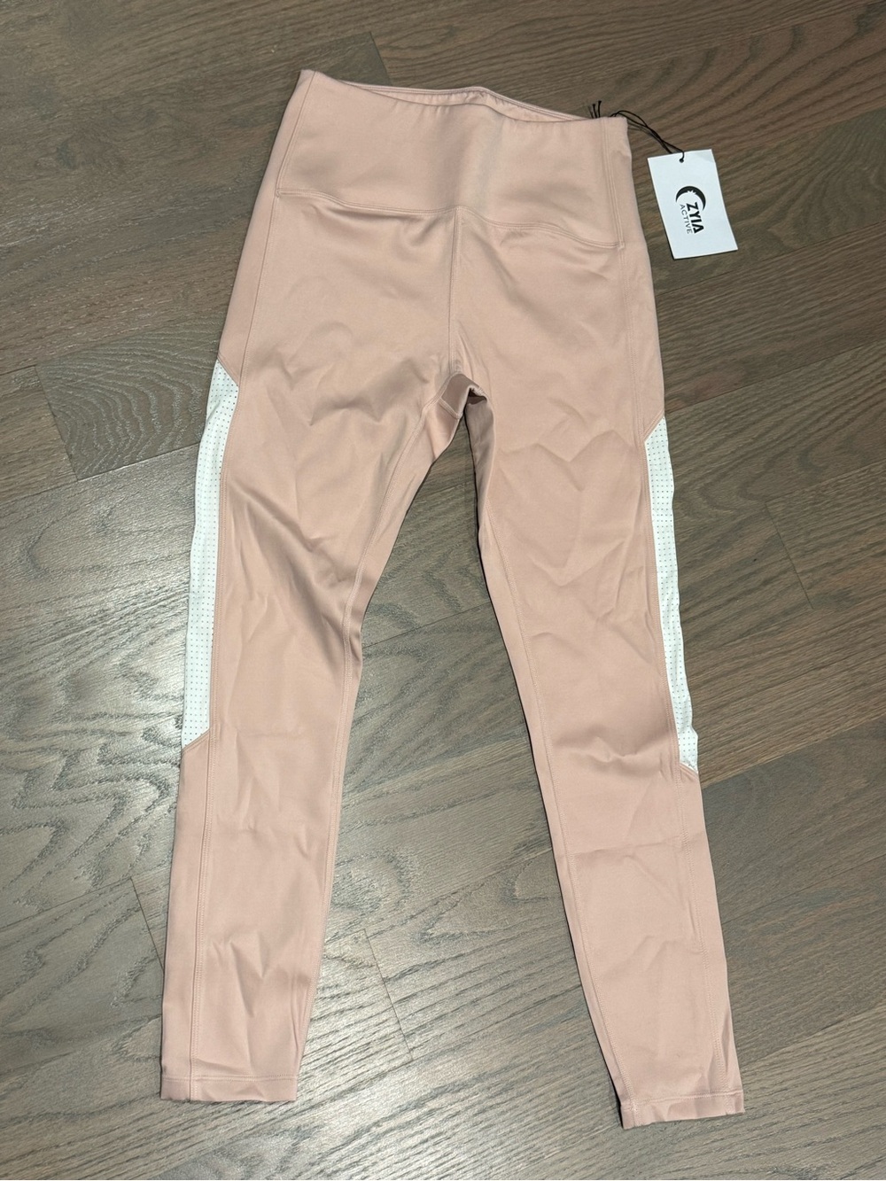 Zyia Active *retired* Bare Primo Pink Leggings with White Side Panel